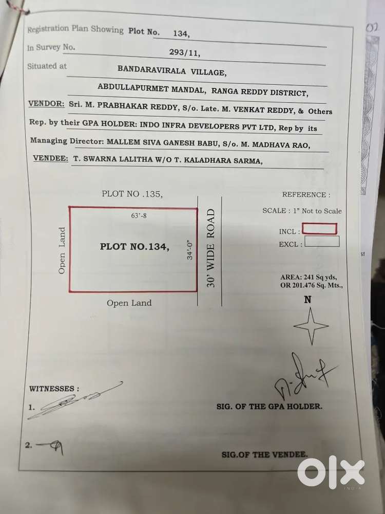 ORR MID CITY HMDA APROVAL PLOT FOR SALE