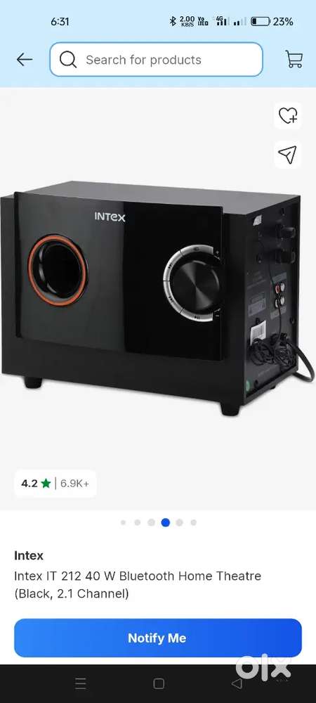 Intex it 212  40watt hometheater