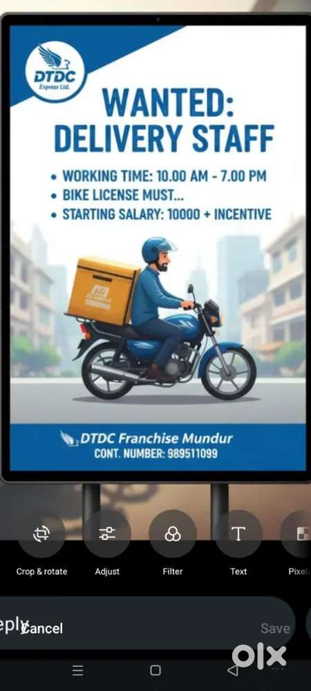 Delivery boy (location mundur)