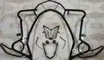 Honda dio bs6 heavy bumper Guard and a helmet