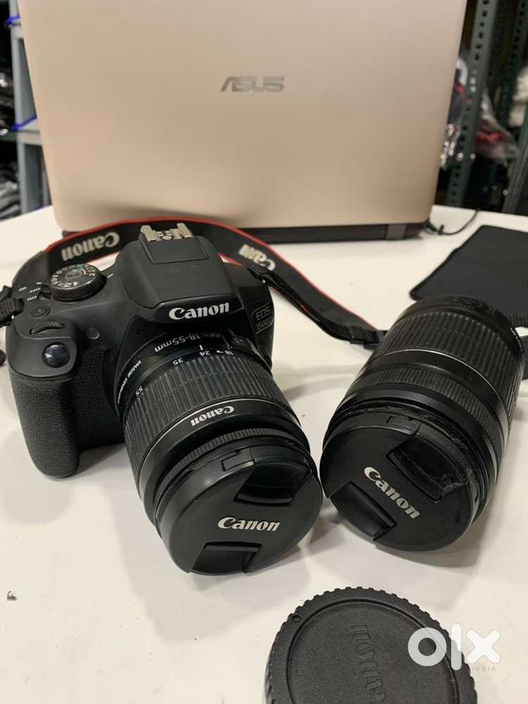 Canon 1500 D with both lens 18-55 and 70-250