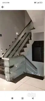 Steel railing and glass railing