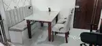 Stylish Dining Table Set with Chairs and Bench Sofa with storage