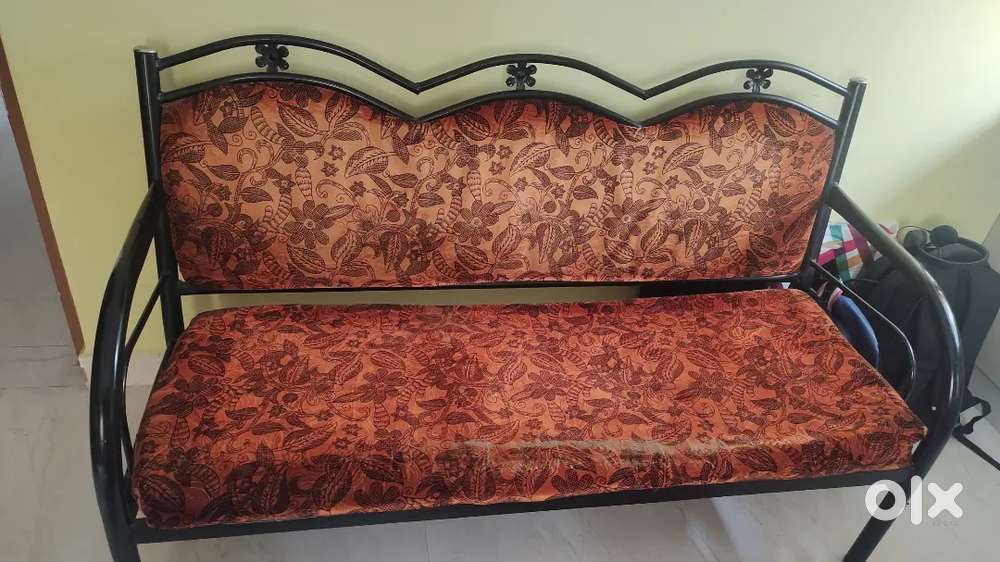 Sofa with metal frame