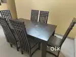 6 Seater Solid Wood Dining Table Set