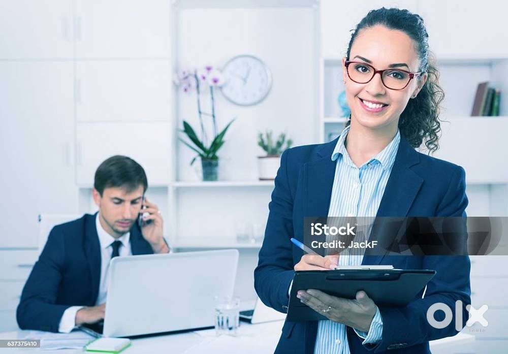 Female Personal Assistant Office Computer working