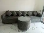 Sofa set 2 pappi 2 tea table 12years warranty only Rs 29500