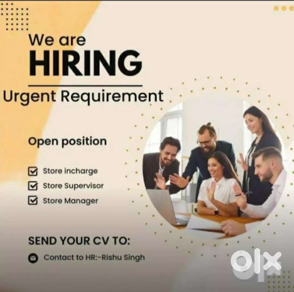 Full time job apply in helper, Store Keeper & Supervisor etc