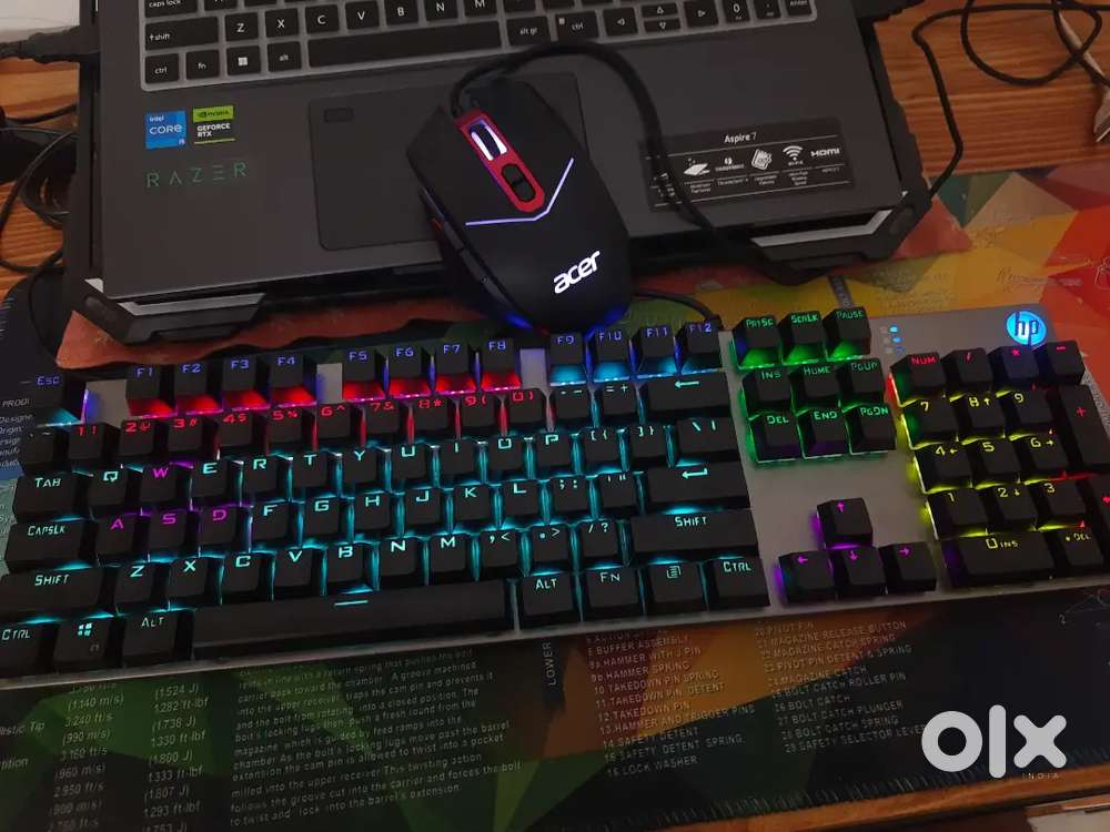 HP GK400F Mechanical Keyboard + Acer Nitro  Mouse(brand new condition)
