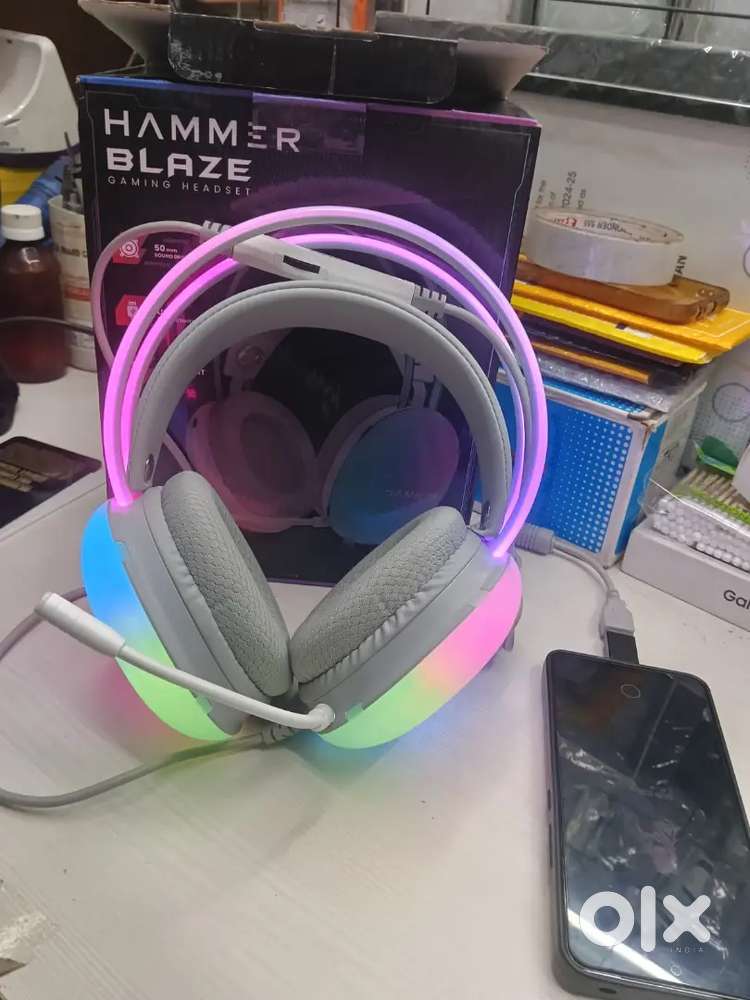 New pc connected headphone wired with RGB lightings