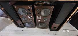Denon Amplifier with 2 Tower Speakers and 2 Surround Speakers