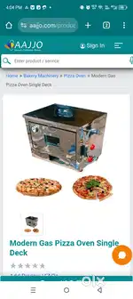 Gas operating pizza oven