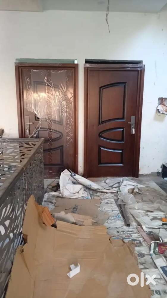 Steel security doors wooden finish