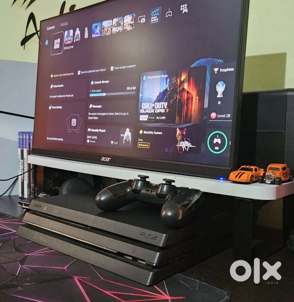 Ps4 pro console with 2 DualShock controller