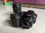 Canon 200D Mark II DSLR with 3 Lenses, 3 batteries – Complete Setup