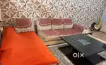 white+ grey aesthetic sofa