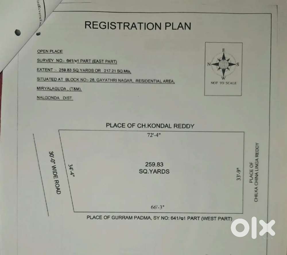 260 sqyts,Housing Board,Gayathri nagar, north face