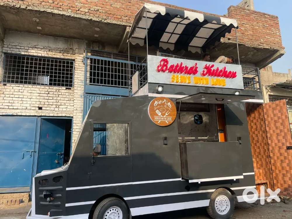 Food van portable docuble decker seating
