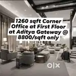 1260 sqft first floor corner office for sale at 8800/sqft
