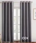 Blackout Curtains (Set of 2) - Grey | 100% blackout | 7 ft length
