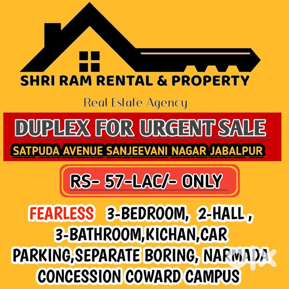 4BHK SATPUDA AVENUE DUPLEX FOR SALE SANJEEVANI NAGAR JABALPUR