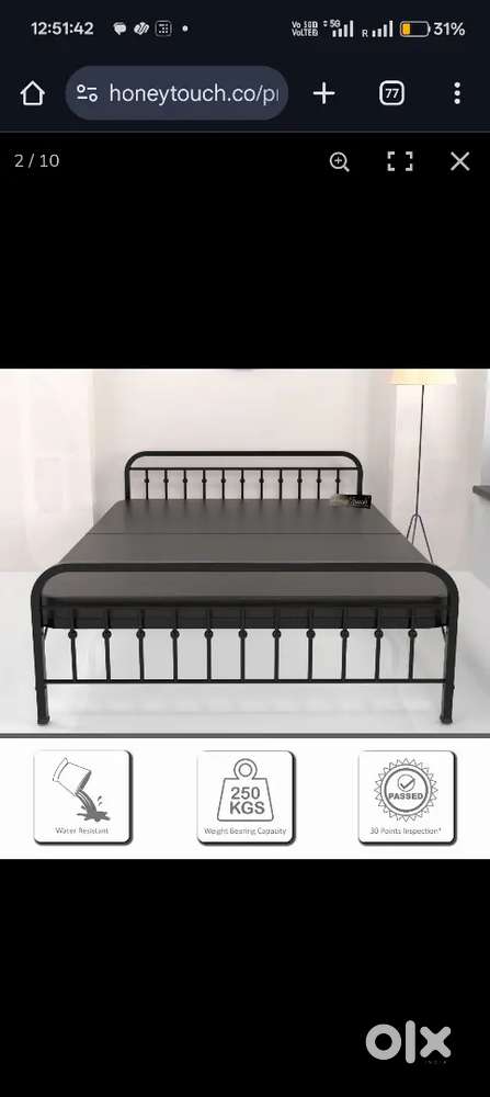 Folding double bed in 9000/-
