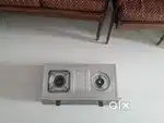 2 burner stainless steel Gas stove (along with 2 burner & one stand)