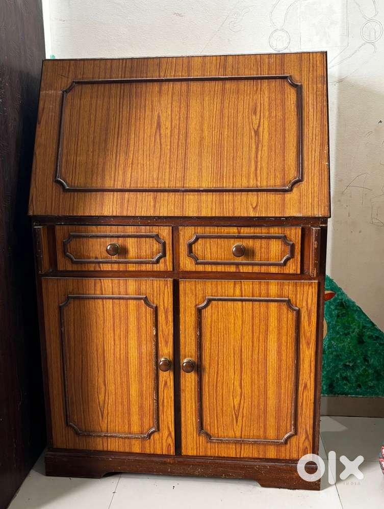 Wooden Cabinet Foldable Desk – Good Condition