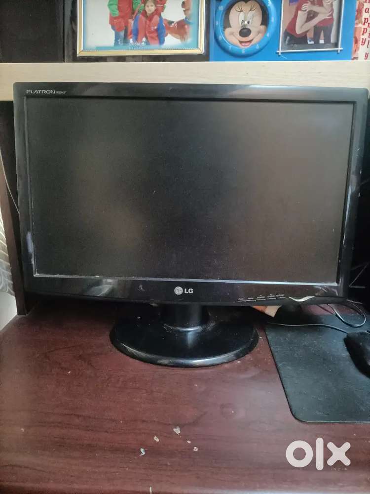 Desktop with Canon Printer, Stabilizer and iBall Woofers, Speaker