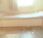 new white single box bed