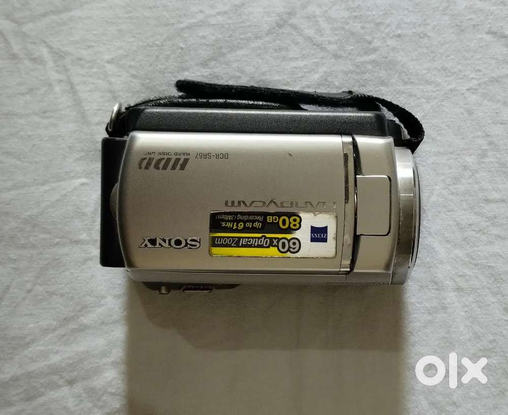 Sony Handycam camcorder with 60× optical zoom and an 80 GB hard drive