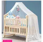 For Sale: HunyHuny Plus Strong Pinewood Baby Bed Crib