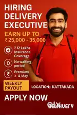 Urgently HIRING DELIVERY EXECUTIVE,PARTIME, FULL-TIME