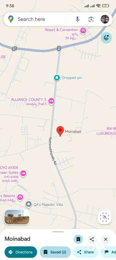 Kethireddypally moinabad near mirza dhaba plots for sale