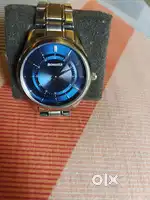 Blue dial watch