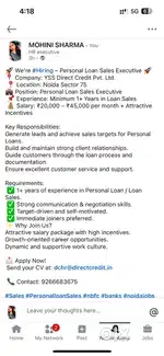 Loan Sales Executives
