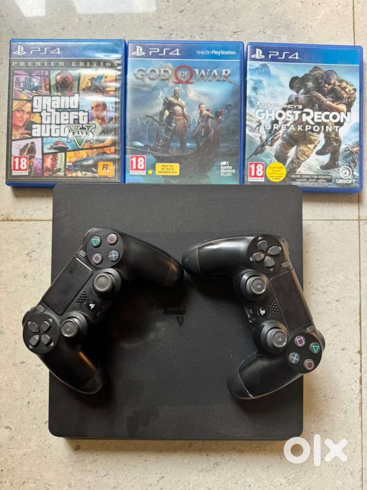  PS4 Slim 01TB with 2 Original Controllers + 3 Games