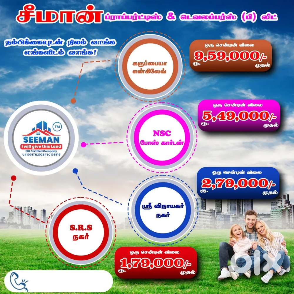 We are selling land through out madurai