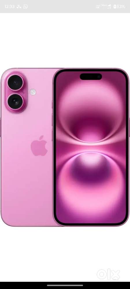 iPhone 16 pink colour 128gb seal packed 2 peace