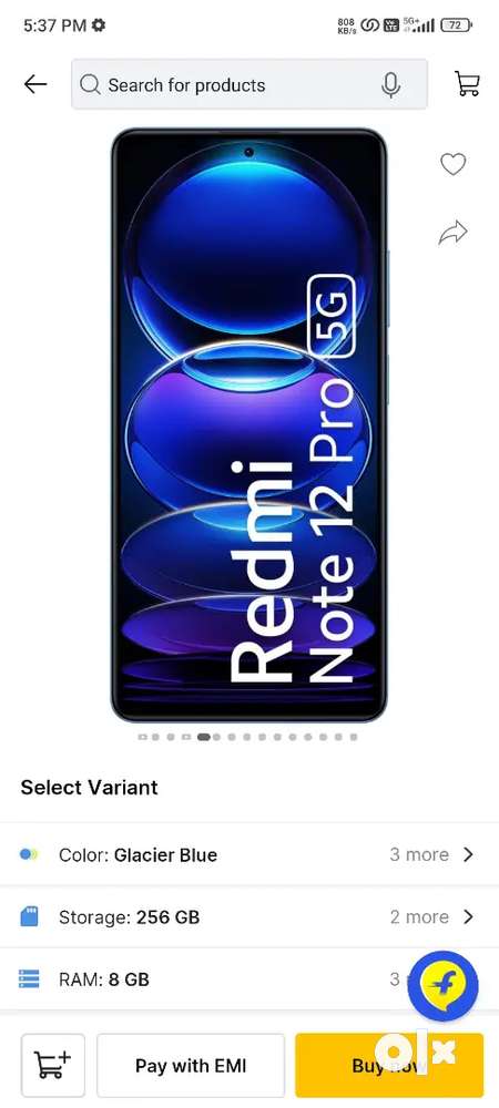 Redmi note 12 pro 5g.ois support