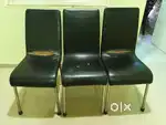 Glass dinning table with  six chairs