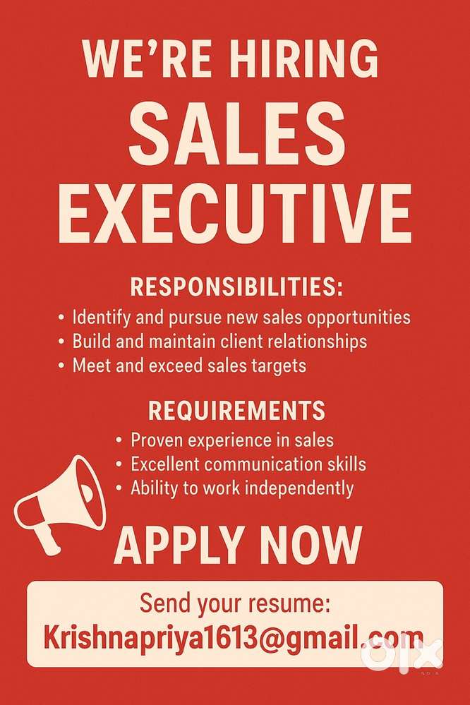 Sales Executive Required