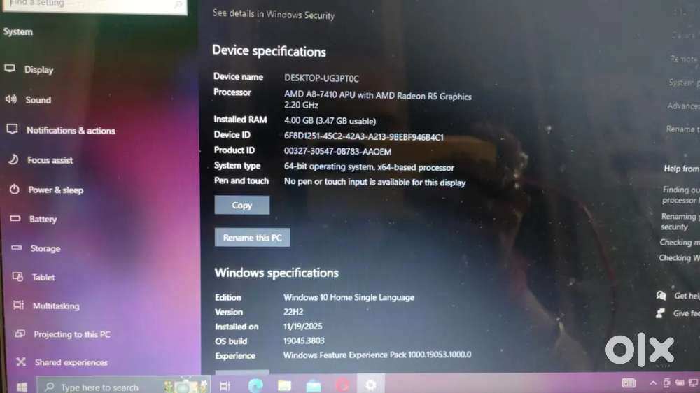 Hp laptop good condition