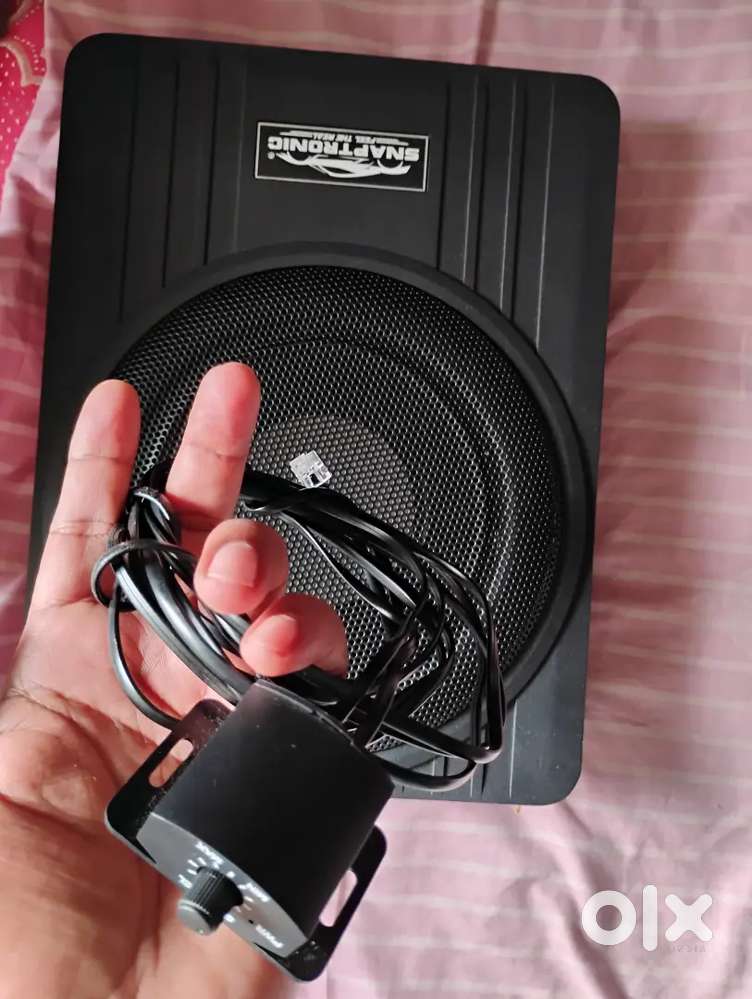 Car seat under subwoofer