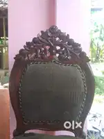 Wooden dining table and chair
