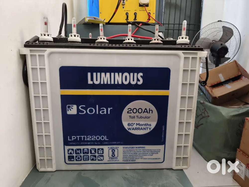 Luminous 200ah inverter battery solar battery