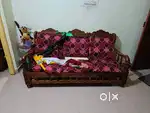 Wood sofa 5 seater