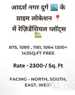 आदर्श नगर दुर्ग में प्राइम लोकेशन पर रेज़िडेंशियल प्लॉट्स–Direct Owner