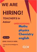Teacher maths physics english chemistry