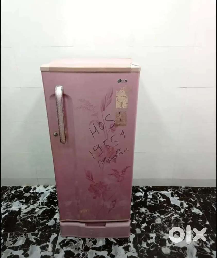 Printed design pink colour refrigerator